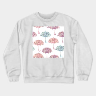 Unique Retro Umbrella Pattern Crewneck Sweatshirt